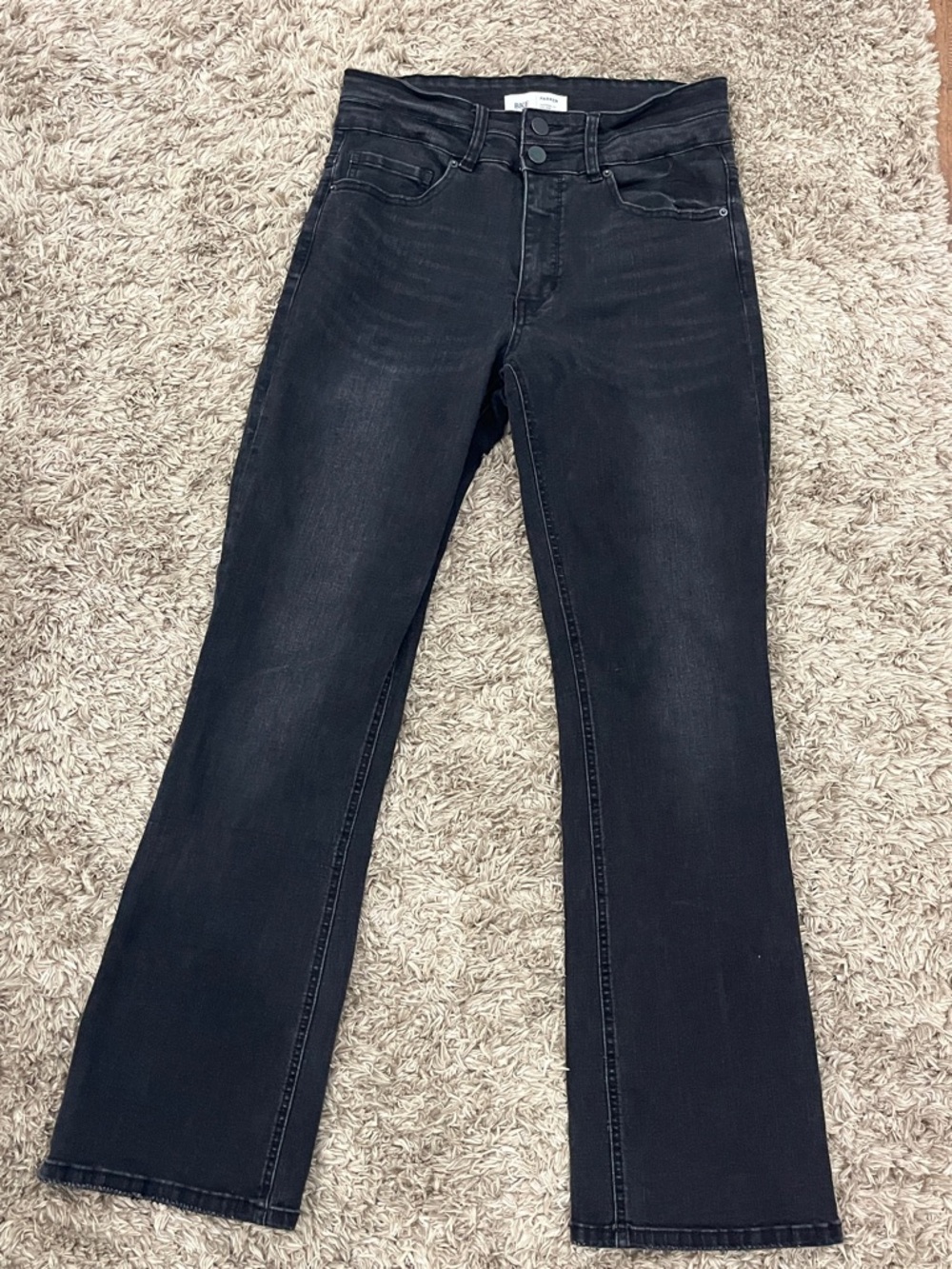BKE Parker High-Rise Bootcut Jeans in Black Wash. 29 x 31.5